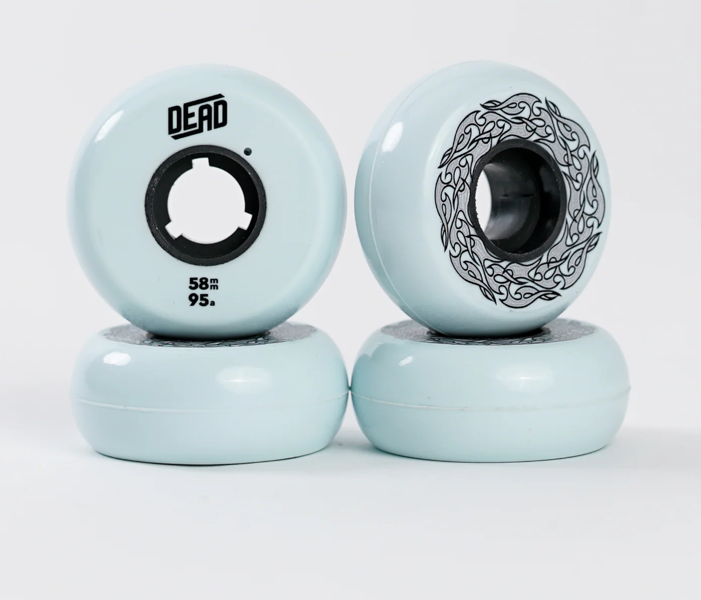 Dead 58mm Powder Blue inline skate wheel - Image 3