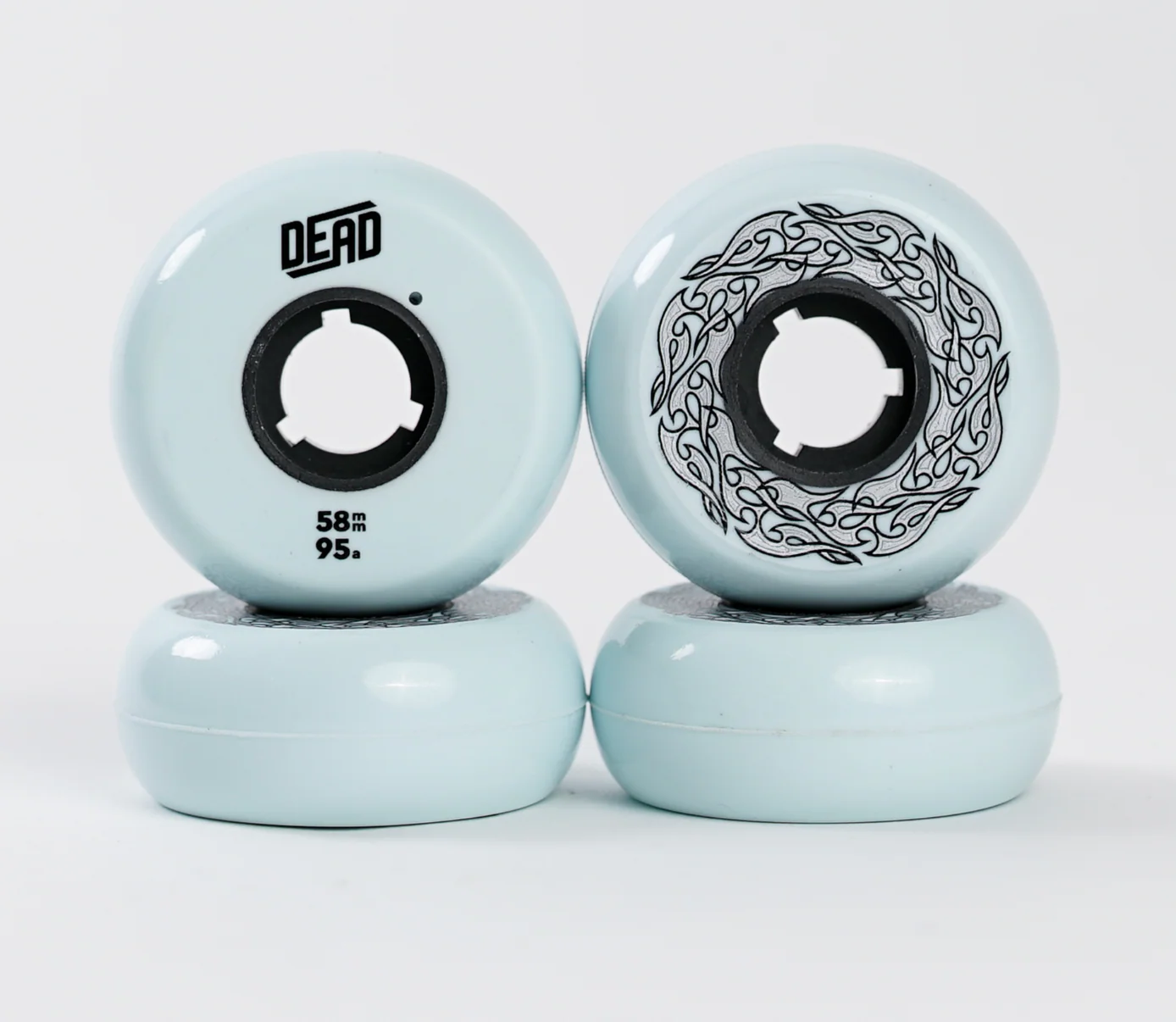 Dead 58mm Powder Blue inline skate wheel - Image 4