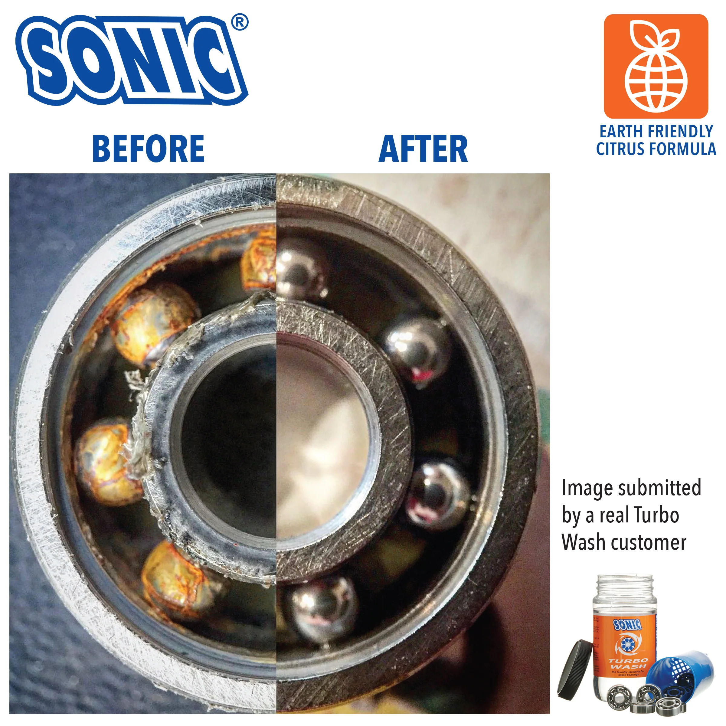 Sonic Turbo Wash Citrus bearing cleaning kit - Image 3